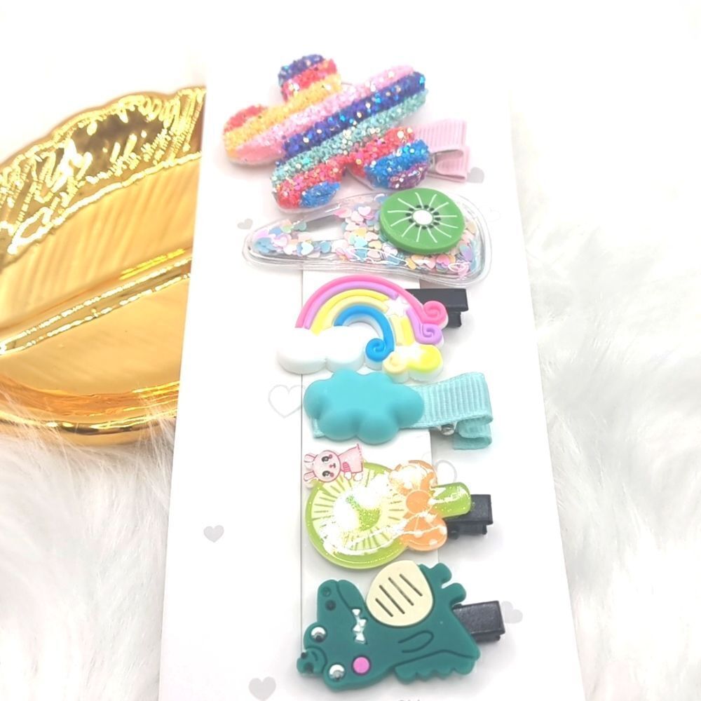 👋 6 pc  Summer Fun Hair Clip Set | Mix And Match 3/$20